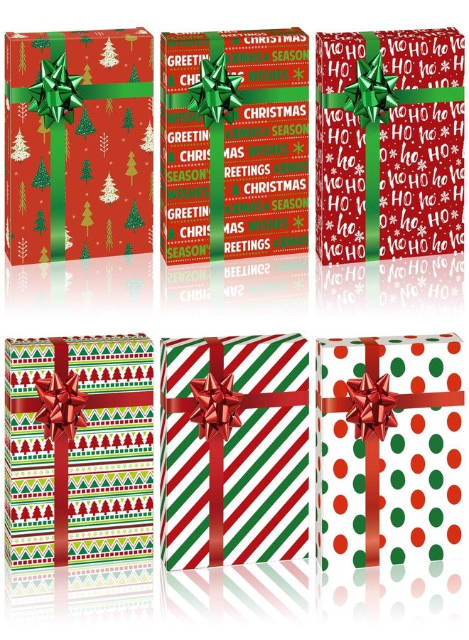 peony man 12 Pack Christmas Gift Card Holder Boxes with Bows and Tags Christmas Polka Dot Stripes Gift Card Boxes Red Green Xmas Tree Gifts Wrap Box for Xmas Holiday Party Favors Gifts Wrapping - Image 1